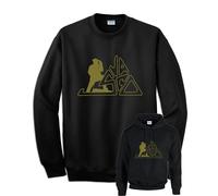 Felpa nera VASCO rossi oro vintage triangolo musica rock cappuccio o girocollo