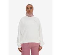 Felpa New Balance Iconic Collegiate bianco donna - S