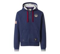 Felpa North Sails Archive Full Zip Hoodie Con Cappuccio Uomo Cotone Blu