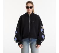 Felpa Off-White Eb Arrow Out Flower Reg Zipup Black Balsa Green M