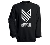 Felpa official di JANNIK SINNER con logo bianca o nera uomo donna bambino unisex