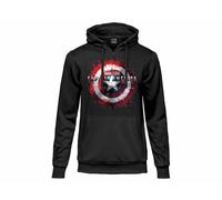 FELPA ORIGINALE CAPITAN AMERICA con Cappuccio Uomo donna UFFICIALE tasca front