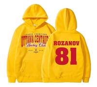 Felpa Ottawa Centaurs Rozanov 81 - Ilya Rozanov 81 Maglia da Hockey, Heated Rivalry, Game Changers Serie Fan Merch, Cotone Vintage Lavato-Yellow||m