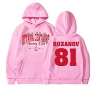 Felpa Ottawa Centaurs Rozanov 81 - Ilya Rozanov 81 Maglia da Hockey, Heated Rivalry, Game Changers Serie Fan Merch, Cotone Vintage Lavato-Pink||m
