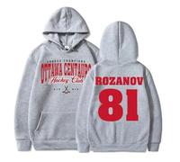 Felpa Ottawa Centaurs Rozanov 81 - Ilya Rozanov 81 Maglia da Hockey, Heated Rivalry, Game Changers Serie Fan Merch, Cotone Vintage Lavato-Gray||XX_l