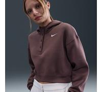 Felpa oversize corta serafino con cappuccio Nike Phoenix Fleece - Donna - Viola XL (IT 52-54)