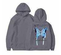 Felpa oversize da donna autunno inverno casual a maniche lunghe maglioni ad asciugatura rapida girocollo vestibilità regolare pullover leggeri per le donne UK quotidiano vacanza Streetwear, Grigio, XL