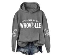 Felpa oversize da donna autunno inverno casual a maniche lunghe maglioni girocollo vestibilità regolare leggera atletica sportiva maglioni tattici per le donne, Grigio, S