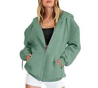 Felpa Oversize Donna Con Zip Giacca In Pile Da Donna Primavera E Cerniera Leggero Casual Oversize Maglione Sweatshirt Aperto In Morbido Curvy Outerwear Cotone Elegante Con Cappuccio Per Palestra