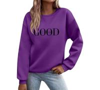 Felpa Oversize Donna,Felpa Nera Donna,Stampa a Letter Girocollo Maniche Lunghe per Autunno e Inverno Ragazza Abbigliamento per Il Tempo Libero,Giacca Leggera,XXL