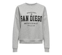 Felpa oversize donna Only Sweat Life Gris L
