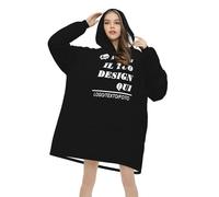 Felpa Oversize Donna Personalizzata con Foto Testo - Felpa Coperta Personalizzato con Nome - Coperta con Cappuccio Idee Regalo Natale Capodanno per Coppie Amici -Lavorare da casa, Viaggio, Campeggio