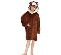 Felpa Oversize Per Bambini Con Tasca A Canguro ANIMAL E Coperta In Pile