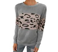 Felpa Oversize Senza Cappuccio Sweatshirt Rossa a Cropped Scheletro Leopardata sopra La R Maschio Serpente Comode Vintage Outdoor Viscosa Lacci Ricamato Simpatici Raven