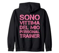 Felpa Palestra Donna - Sono vittima del Mio Personal Trainer Felpa con Cappuccio