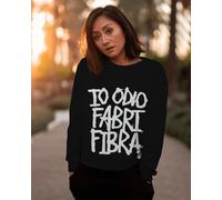 Felpa paricollo unisex con stampa: io odio fabri fibra bis