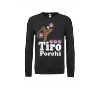 Felpa paricollo unisex con stampa: Tiro porchi