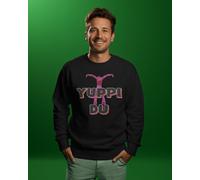 Felpa paricollo unisex con stampa Yuppi du