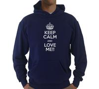 Felpa Party KJ84 Keep calm and love me San Valentino