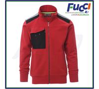 Felpa Payper WORK 2.0 Uomo Zip Intera Lavoro con Porta Badge Bande Riflettenti