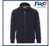 Felpa Payper WORK 2.0 Uomo Zip Intera Lavoro con Porta Badge Bande Riflettenti