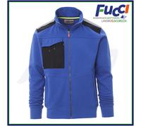 Felpa Payper WORK 2.0 Uomo Zip Intera Lavoro con Porta Badge Bande Riflettenti