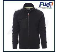 Felpa Payper WORK 2.0 Uomo Zip Intera Lavoro con Porta Badge Bande Riflettenti