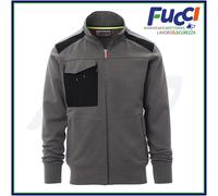 Felpa Payper WORK 2.0 Uomo Zip Intera Lavoro con Porta Badge Bande Riflettenti