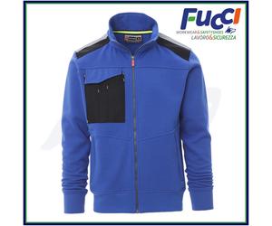 Felpa Payper WORK 2.0 Uomo Zip Intera Lavoro con Porta Badge Bande Riflettenti