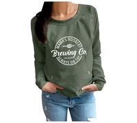 Felpa per Allattamento Premaman Causale da Donna Comoda Zip Pullover per Allattamento al Seno Top Maglione Boobery della Mamma Cappello Invernale Musica (Dark Green, L)