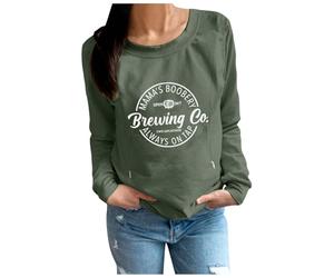 Felpa per Allattamento Premaman Causale da Donna Comoda Zip Pullover per Allattamento al Seno Top Maglione Boobery della Mamma Piumino Personalizzato (Dark Green, XL)