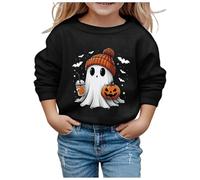 Felpa per Bambina Lunga Morbida Felpe Grafica Giacca Eleganti Ragazze Basic Comfort Crewneck Autunno/Inverno Maglia di Tuta A Manica in Pile, Autunno E Inverno