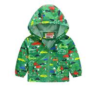 Felpa per Bambini a Maniche Lunghe con Zip per Neonati, Neonati, Bambini, Ragazzi E Ragazze, Pullover con Stampa,Felpa Leggera Bambini,Giubbotto Neonata Antivento,Giacca a (01-Green, 18-24 Months)