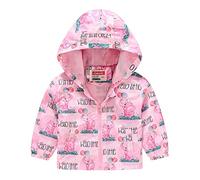 Felpa per Bambini a Maniche Lunghe con Zip per Neonati, Neonati, Bambini, Ragazzi E Ragazze, Pullover con Stampa,Felpa Leggera Bambini,Giubbotto Neonata Antivento,Giacca a (04-Hot Pink, 3-4 Years)