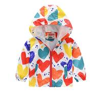 Felpa per Bambini a Maniche Lunghe con Zip per Neonati, Neonati, Bambini, Ragazzi E Ragazze, Pullover con Stampa,Felpa Leggera Bambini,Giubbotto Neonata Antivento,Giacca a Vento (03-White, 2-3 Years)