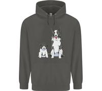 Felpa Per Bambini Con Border Collie E Cucciolo