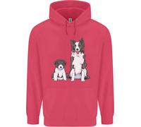 Felpa Per Bambini Con Border Collie E Cucciolo