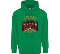 Felpa Per Bambini Con Cappuccio Cat Cult Evil Feline Devil Worship Satanic