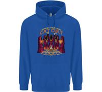 Felpa Per Bambini Con Cappuccio Cat Cult Evil Feline Devil Worship Satanic