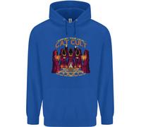 Felpa Per Bambini Con Cappuccio Cat Cult Evil Feline Devil Worship Satanic