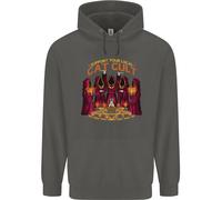 Felpa Per Bambini Con Cappuccio Cat Cult Evil Feline Devil Worship Satanic