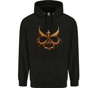 Felpa Per Bambini Con Cappuccio Evil Mask Black Magic Devil Worship Ouija Skull