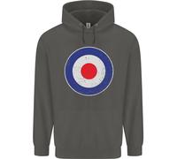 Felpa Per Bambini Con Cappuccio MOD Logo Scooter Biker RAF ROYAL AIR FORCE