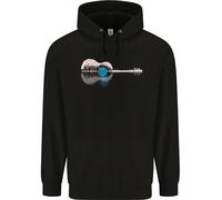 Felpa Per Bambini Con Chitarra Acustica E Riflesso D'Acqua Luna