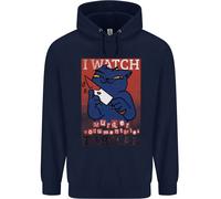 Felpa Per Bambini Con Gatto Che Guarda Documentari Su Omicidi Per Rilassarsi