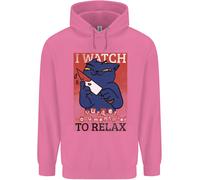 Felpa Per Bambini Con Gatto Che Guarda Documentari Su Omicidi Per Rilassarsi