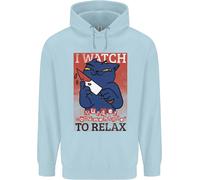 Felpa Per Bambini Con Gatto Che Guarda Documentari Su Omicidi Per Rilassarsi