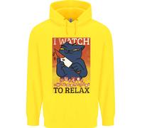 Felpa Per Bambini Con Gatto Che Guarda Documentari Su Omicidi Per Rilassarsi