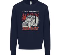 Felpa Per Bambini Con Scritta Lorry Driver Eat Sleep Truck Trucker