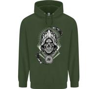 Felpa Per Bambini Con Teschio Del Grim Reaper E Musica Rock